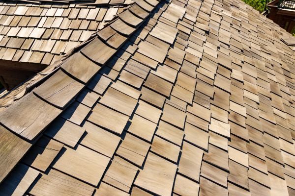 Natural Wood Roof Installation in Danville